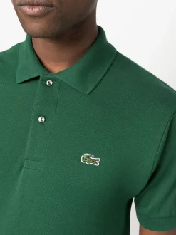 Lacoste Polo Verde Uomo Verde Cotone con logo ricamato