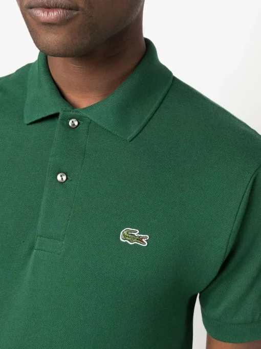 Lacoste Polo Verde Uomo Verde Cotone con logo ricamato