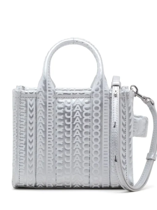 Marc Jacobs Borsa Argento Donna Logo All Over