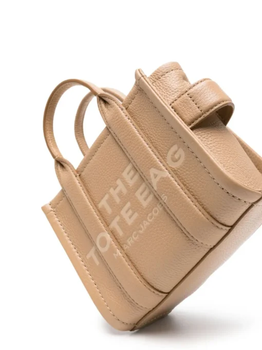 Marc Jacobs Borsa Marrone Donna The Leather Mini Tote Bag
