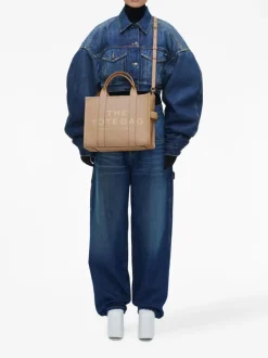Marc Jacobs Borsa Marrone Donna The Leather Medium Tote Bag