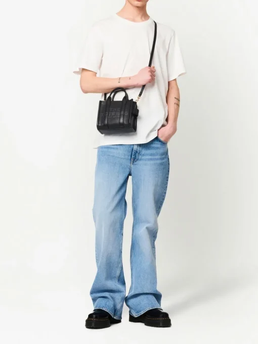 Marc Jacobs Borsa Nero Donna The Leather Mini Tote Bag
