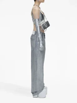 Marc Jacobs Borsa Pelle Argento Snapshot