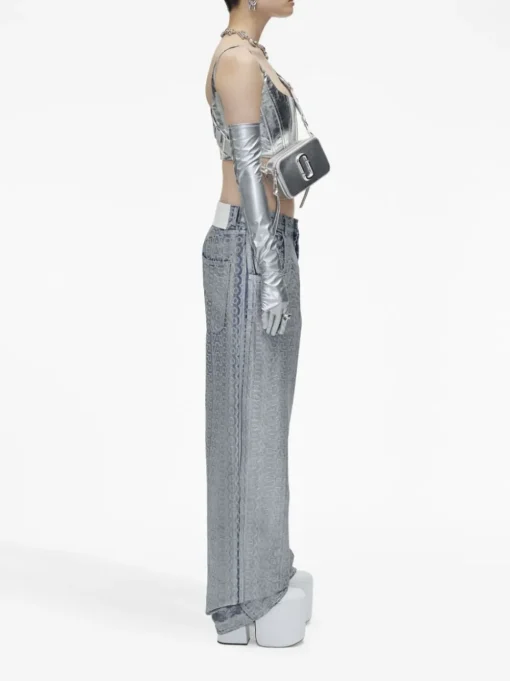 Marc Jacobs Borsa Pelle Argento Snapshot
