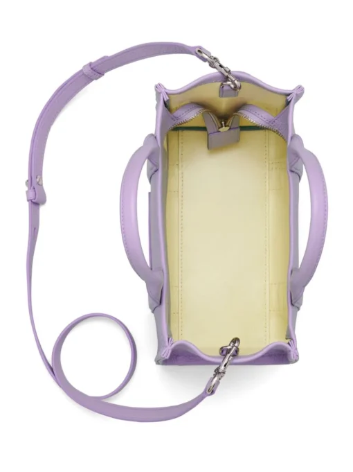 Marc Jacobs Borsa Viola Donna The Leather Small Tote Bag