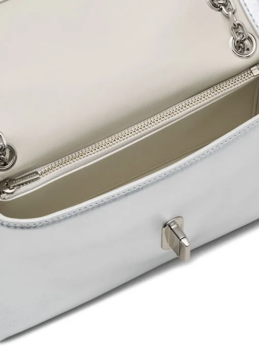 Marc Jacobs Donna Borsa Argento The Dual Chain Mini