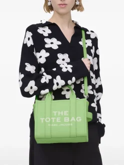 Marc Jacobs The Leather Small Tote Bag Donna Borsa Verde Chiaro