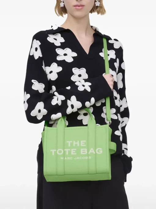 Marc Jacobs The Leather Small Tote Bag Donna Borsa Verde Chiaro