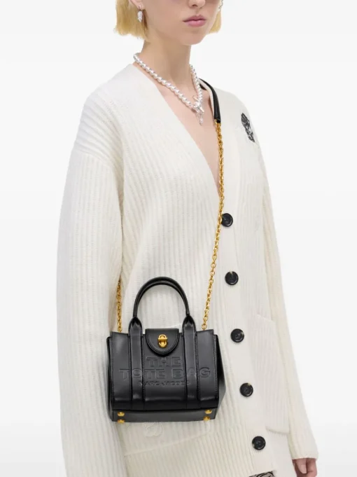 Marc Jacobs The Turnlock Crossbody Tote Bag Donna Borsa Nero