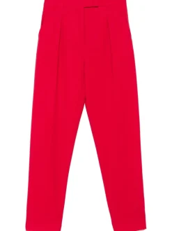 Max Mara Pantalone Rosso Donna