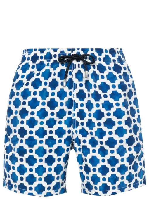 Mc2 Saint Barth Boxer Bianco-Blu Uomo Motivo Grafico