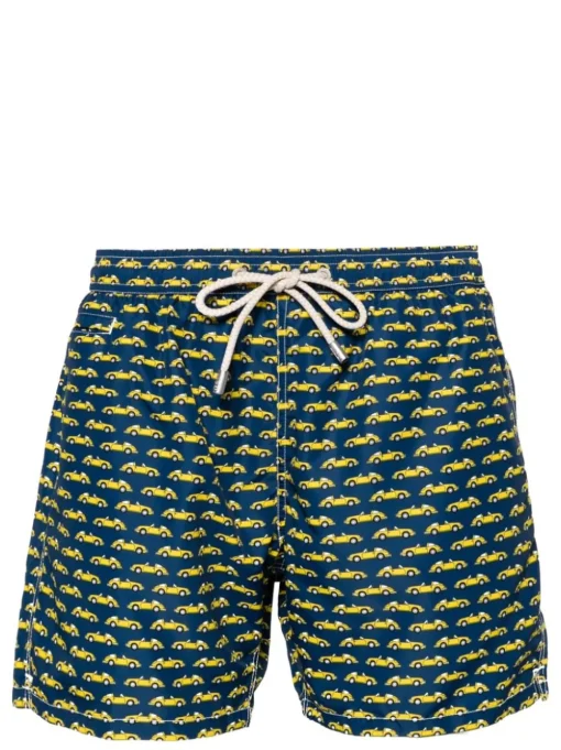 Mc2 Saint Barth Boxer Blu Uomo Motivo Automobili