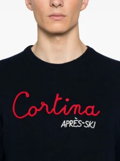 Mc2 Saint Barth Maglia Blu Uomo Cortina Après-Ski