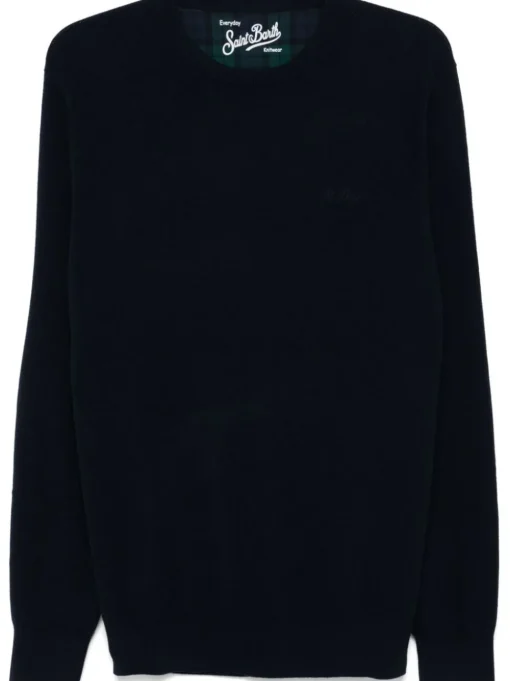 Mc2 Saint Barth Maglia Blu Uomo Girocollo Regent