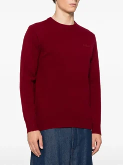 Mc2 Saint Barth Maglia Bordeaux Uomo Ricamo Logo