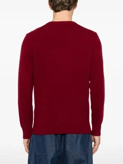 Mc2 Saint Barth Maglia Bordeaux Uomo Ricamo Logo