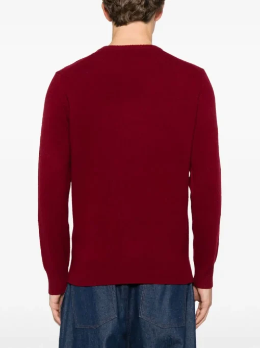 Mc2 Saint Barth Maglia Bordeaux Uomo Ricamo Logo
