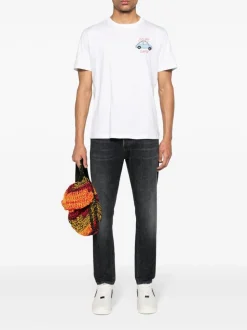 Mc2 Saint Barth T-shirt Bianco Uomo Motivo Italian Surfer