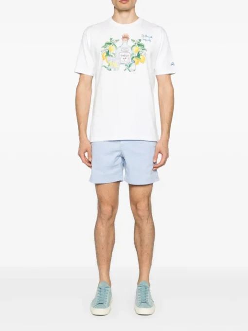 Mc2 Saint Barth T-shirt Bianco Uomo Stampa Bottiglia Tequila