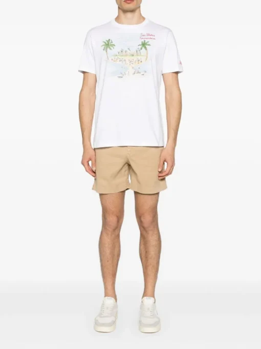 Mc2 Saint Barth T-shirt Bianco Uomo Motivo Formentera