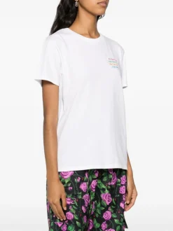 Mc2 Saint Barth T-shirt Bianco Donna Ricamo Mi Piace Lui