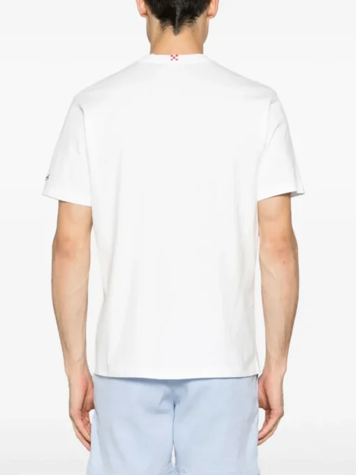 Mc2 Saint Barth T-shirt Bianco Uomo Motivo Cala Comte