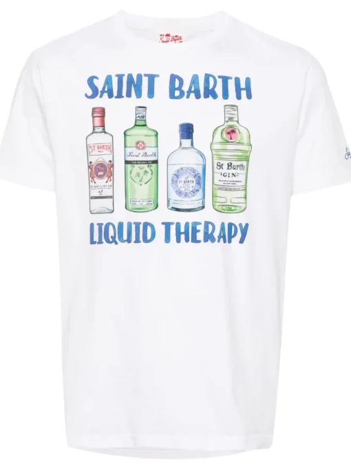 Mc2 Saint Barth T-shirt Bianco Uomo Liquid Therapy