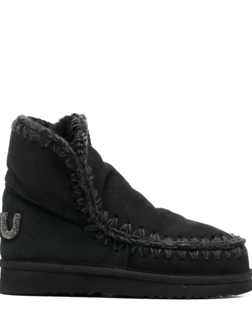 Mou Scarpa Nero Donna Eskimo 18 Glitter Logo