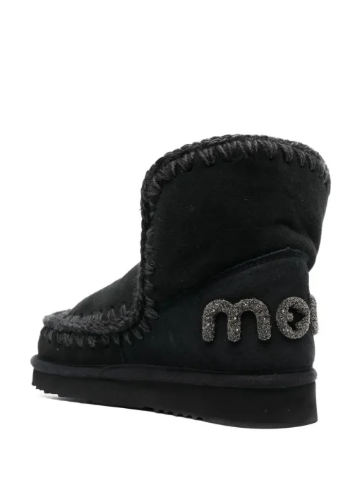 Mou Scarpa Nero Donna Eskimo 18 Glitter Logo