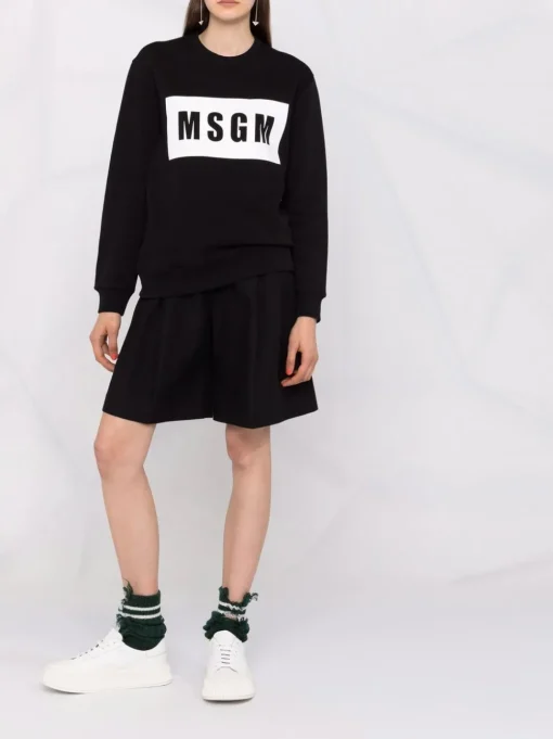 Msgm Felpa Nero Donna
