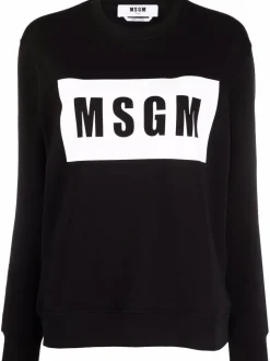 Msgm Felpa Nero Donna