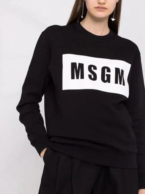 Msgm Felpa Nero Donna