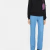 Msgm Felpa Nero Donna Micro Logo