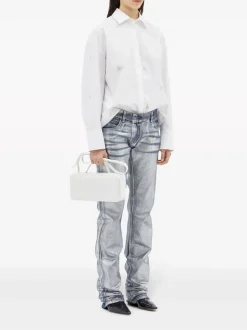Msgm Jeans Blu Donna Effetto Metallizzato