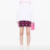 Msgm T-shirt Bianco Donna Logo Milano Maniche Lunghe