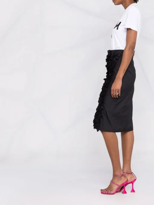 Msgm T-shirt Bianco Donna Stampa Logo Milano