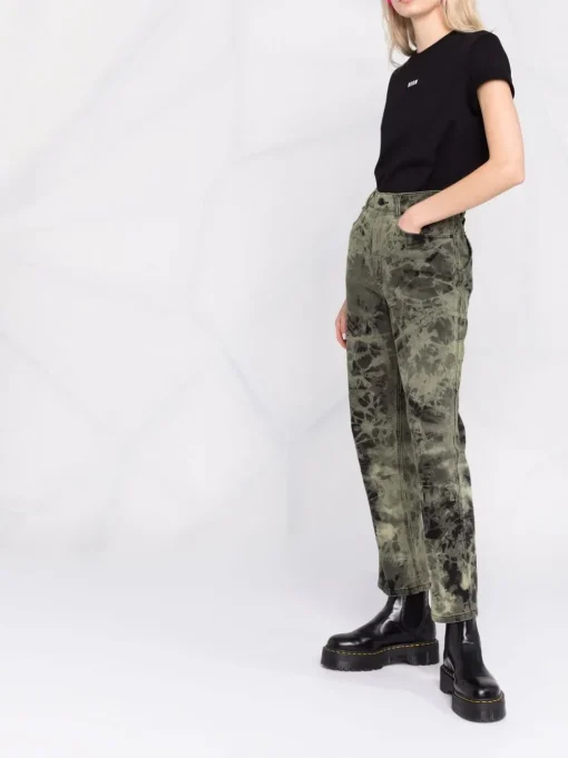 Msgm T-shirt Nero Donna Micro Logo