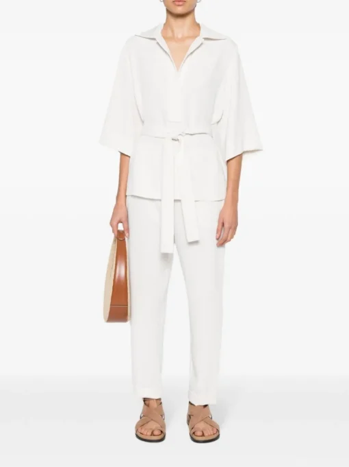 P.a.r.o.s.h. Pantalone Bianco Donna crop Pany