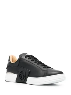 Philipp Plein Uomo Scarpa Nero Banda Logo