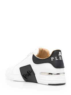 Philipp Plein Uomo Scarpa Bianco Banda Logo