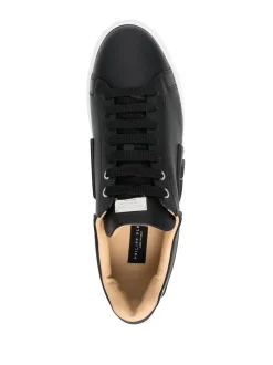 Philipp Plein Uomo Scarpa Nero Banda Logo