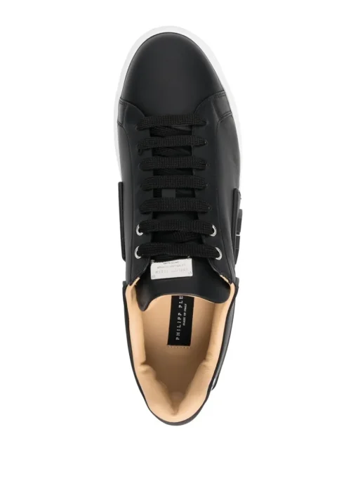 Philipp Plein Uomo Scarpa Nero Banda Logo