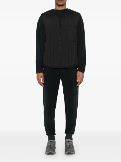 Rains Gilet Nero Uomo Trapuntato