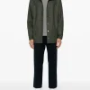 Rains Giubbotto Verde Uomo Impermeabile Dritto Cappuccio
