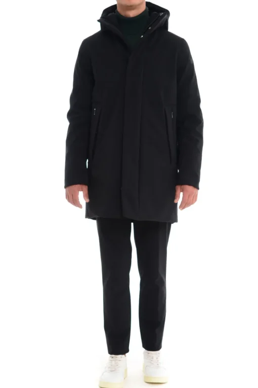 Rrd Giubbotto Nero Uomo Winter Eskimo Tasche Laterali