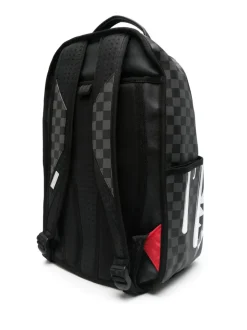 Sprayground Zaino Nero Grigio Uomo Vernice Specchio