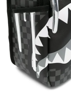 Sprayground Zaino Nero Grigio Uomo Vernice Specchio