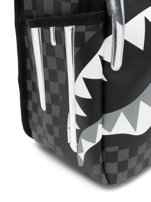 Sprayground Zaino Nero Grigio Uomo Vernice Specchio