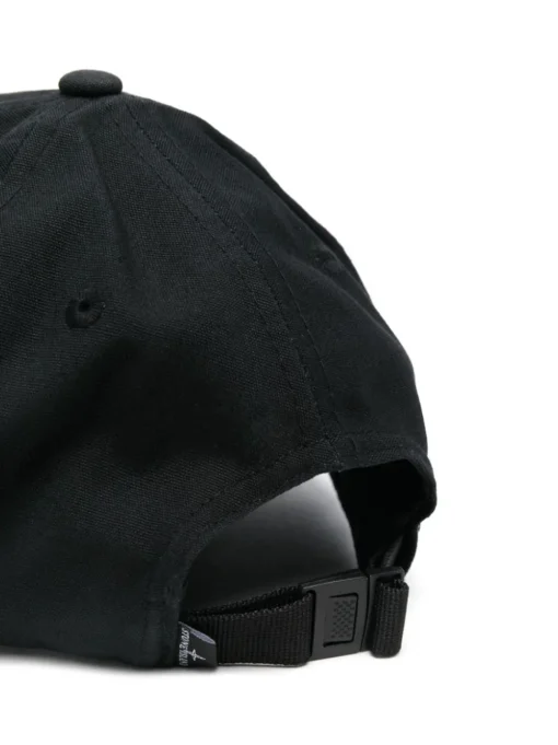 Stone Island Cappello Nero Uomo Ricamo Compass