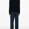 Stone Island Cardigan Blu Uomo Patch Compass